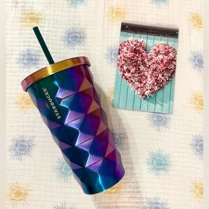 Starbucks— RARE Iridescent Oil Slick Pineapple Stainless Steel Tumbler✨💫